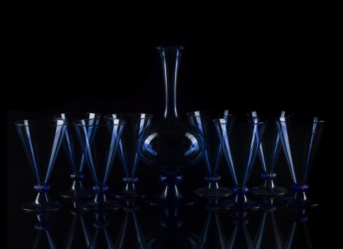 Glasses-decanter '500 light blue